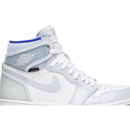 Jordan 1 High Zoom 'Racer Blue'
 Bianco/Blu Racer/Bianco AJ 1 Scarpe CK6637 104