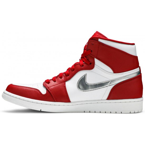 Jordan 1 Retro High 'Silver Medal'
 Rosso Palestra/Argento Metallico-Bianco AJ 1 Scarpe 332550 60