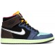 Jordan 1 Retro High 'Tokyo Bio Hack' Marrone barocco/Nero/Arancio laser/Rosa racer AJ 1 Scarpe555088 201