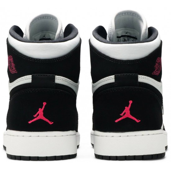 Jordan 1 Retro High GS 'Pure Platinum Black Pink'
 Puro platino/rosa vivido-nero AJ 1 Scarpe 332148 015