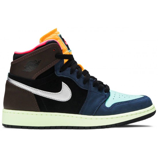 Jordan 1 Retro High GS 'Tokyo Bio Hack'
 Marrone barocco/Nero/Arancio laser/Rosa racer AJ 1 Scarpe 575441 201