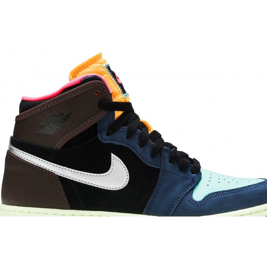 Jordan 1 Retro High GS 'Tokyo Bio Hack'
 Marrone barocco/Nero/Arancio laser/Rosa racer AJ 1 Scarpe 575441 201