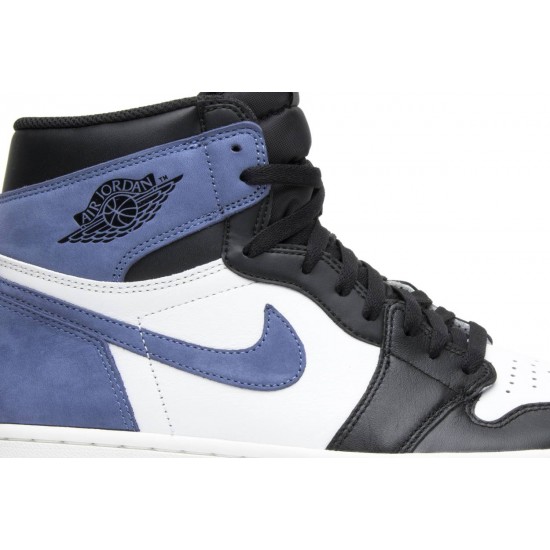 Jordan 1 Retro High OG 'Blue Moon'
 Summit Bianco/Blue Moon-Nero AJ 1 Scarpe 555088 115