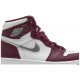 Jordan 1 Retro High OG 'Bordeaux' Bordeaux/bianco/argento metallizzato AJ 1 Scarpe555088 611