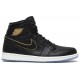 Jordan 1 Retro High OG 'City of Flight'
 Nero/Vertice Bianco-Oro metallizzato AJ 1 Scarpe 555088 031