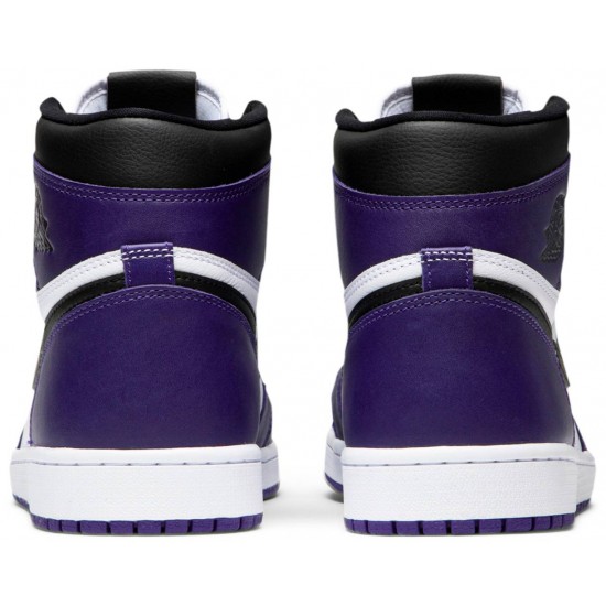 Jordan 1 Retro High OG 'Court Purple 2.0' Corte Viola/Bianco/Nero AJ 1 Scarpe555088 500