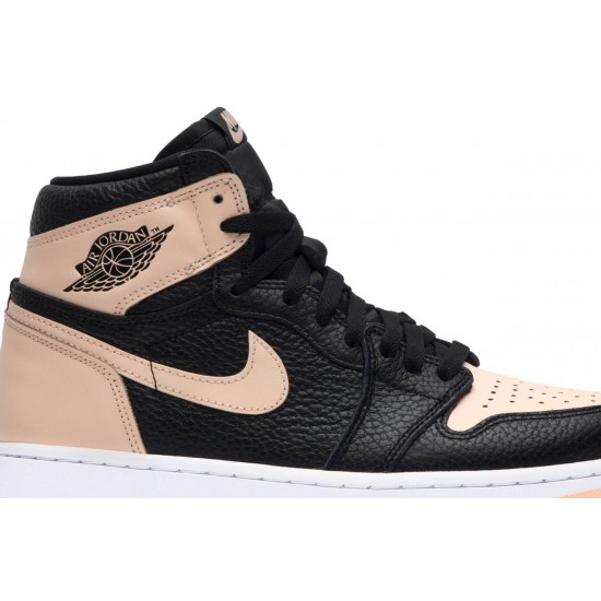 Jordan 1 Retro High OG 'Crimson Tint'
 Nero/Crimson Tint-Hyper Pink-Bianco AJ 1 Scarpe 555088 081