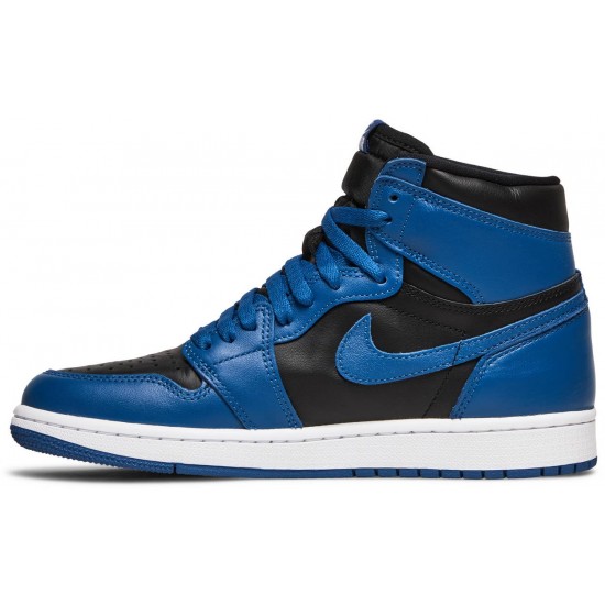 Jordan 1 Retro High OG 'Dark Marina Blue' Blu Marina Scuro/Nero/Bianco AJ 1 Scarpe555088 404