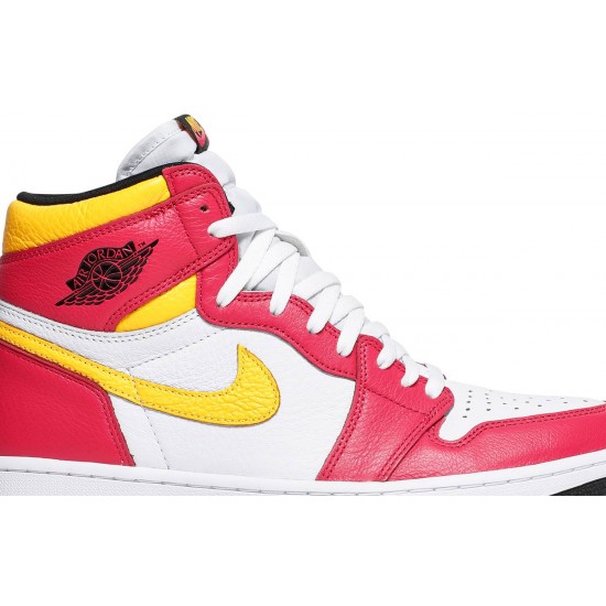 Jordan 1 Retro High OG 'Light Fusion Red' Light Fusion Rosso/Bianco/Arancione Laser/Nero AJ 1 Scarpe555088 603