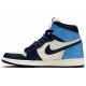 Jordan 1 Retro High OG 'Obsidian' Vela/Ossidiana/University Blue AJ 1 Scarpe555088 140