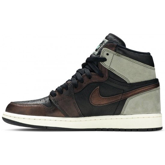 Jordan 1 Retro High OG 'Patina'
 Nero/Esercito leggero/Vela/Menta fresca AJ 1 Scarpe 555088 033