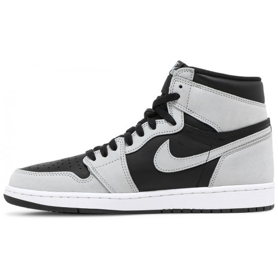 Jordan 1 Retro High OG 'Shadow 2.0' Nero/Grigio Fumo Chiaro/Bianco AJ 1 Scarpe555088 035