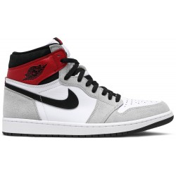 Jordan 1 Retro High OG 'Smoke Grey' Bianco/Nero/Grigio Fumo Chiaro/Rosso Varsity AJ 1 Scarpe555088 126