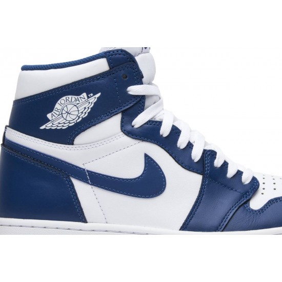 Jordan 1 Retro High OG 'Storm Blue'
 Bianco/Blu Tempesta AJ 1 Scarpe 555088 127