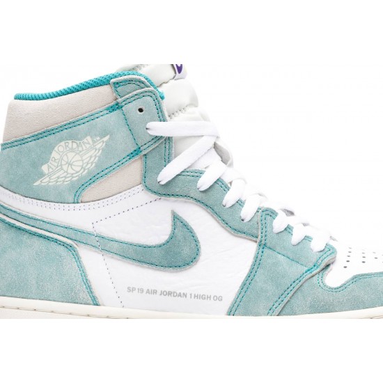 Jordan 1 Retro High OG 'Turbo Green' Turbo Green/White-Light Smoke Grey-Sail AJ 1 Scarpe555088 311