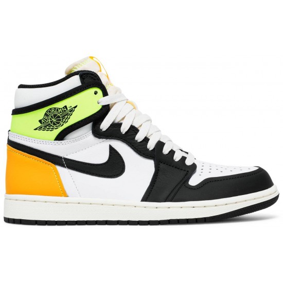 Jordan 1 Retro High OG 'Volt Gold' Bianco/Volt/Oro universitario/Nero AJ 1 Scarpe555088 118