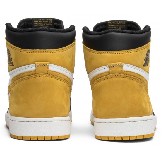 Jordan 1 Retro High OG 'Yellow Ochre'
 Summit Bianco/Giallo Ocra-Nero AJ 1 Scarpe 555088 109