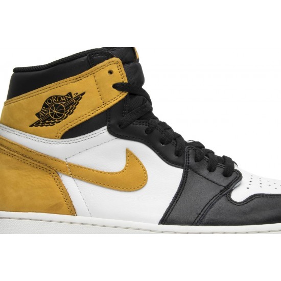 Jordan 1 Retro High OG 'Yellow Ochre'
 Summit Bianco/Giallo Ocra-Nero AJ 1 Scarpe 555088 109