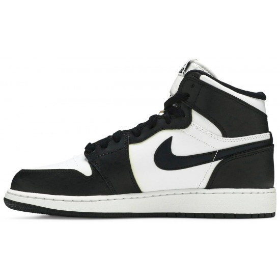 Jordan 1 Retro High OG BG 'Black White' 2014
 Nero/Bianco-Nero AJ 1 Scarpe 575441 010