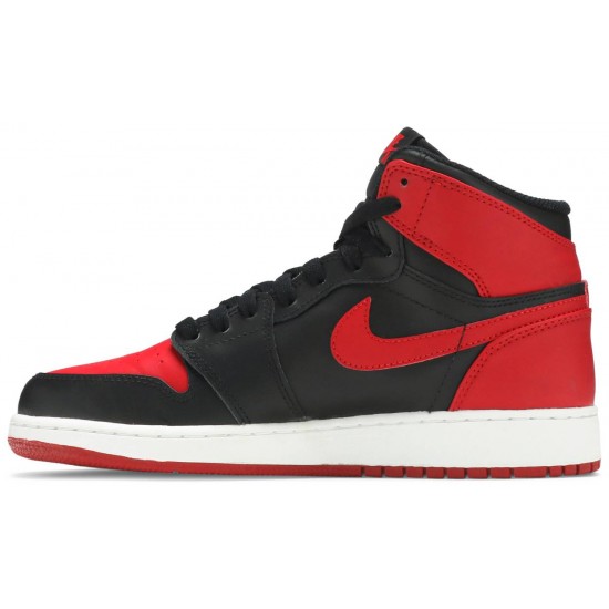 Jordan 1 Retro High OG BG 'Bred' 2013
 Nero/Varsity Rosso-Bianco AJ 1 Scarpe 575441 023