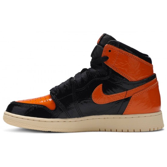 Jordan 1 Retro High OG BG 'Shattered Backboard 3.0'
 Nero/Vaniglia pallido/Stelle marine AJ 1 Scarpe 575441 028