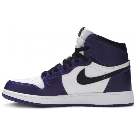 Jordan 1 Retro High OG GS 'Court Purple 2.0'
 Corte Viola/Nero/Bianco AJ 1 Scarpe 575441 500