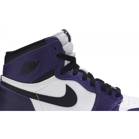 Jordan 1 Retro High OG GS 'Court Purple 2.0'
 Corte Viola/Nero/Bianco AJ 1 Scarpe 575441 500