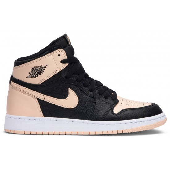 Jordan 1 Retro High OG GS 'Crimson Tint'
 Nero/Crimson Tinta-Bianco AJ 1 Scarpe 575441 081