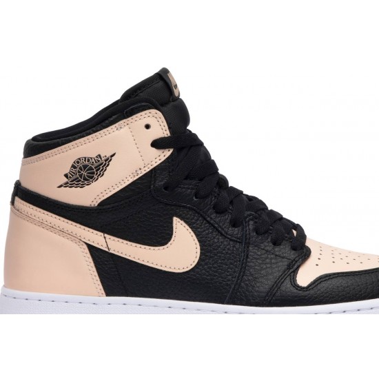 Jordan 1 Retro High OG GS 'Crimson Tint'
 Nero/Crimson Tinta-Bianco AJ 1 Scarpe 575441 081