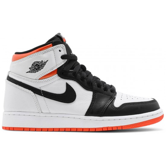 Jordan 1 Retro High OG GS 'Electro Orange'
 Bianco/Electro Arancio/Nero AJ 1 Scarpe 575441 180