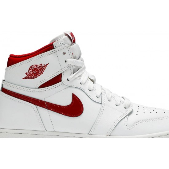 Jordan 1 Retro High OG GS 'Metallic Red'
 Bianco/rosso college AJ 1 Scarpe 575441 103