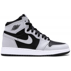 Jordan 1 Retro High OG GS 'Shadow 2.0' Nero/Grigio Fumo Chiaro/Bianco AJ 1 Scarpe575441 035