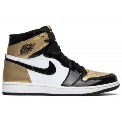 Jordan 1 Retro High OG NRG 'Gold Toe'
 Nero/Nero-Oro Metallico-Bianco AJ 1 Scarpe 861428 007