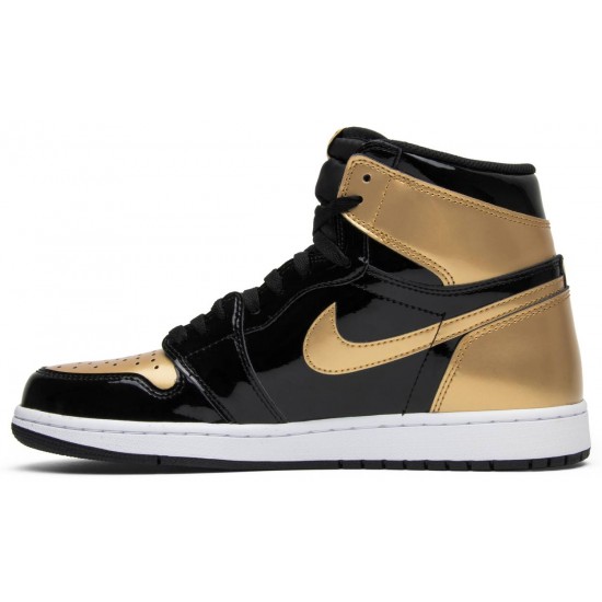 Jordan 1 Retro High OG NRG 'Gold Top 3'
 Nero/nero-oro metallizzato AJ 1 Scarpe 861428 001