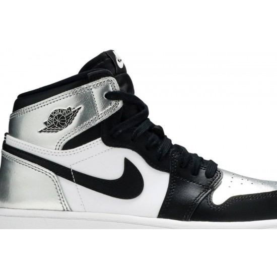 Jordan 1 Retro High OG PS 'Silver Toe'
 Nero/Argento metallizzato/Bianco/Nero AJ 1 Scarpe CU0449 001