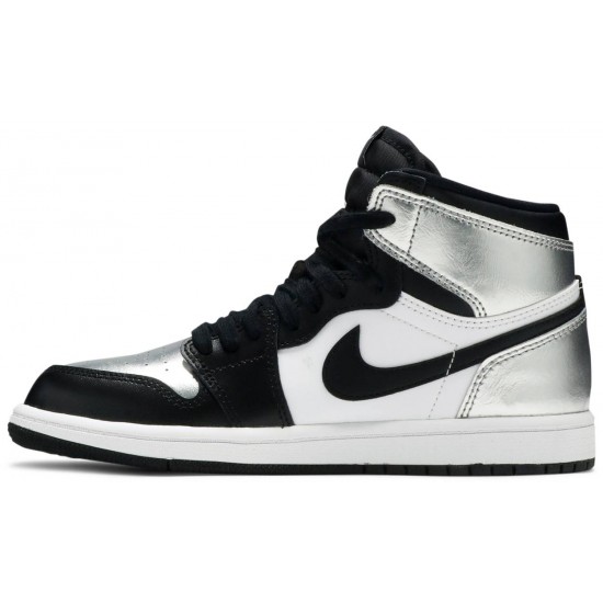 Jordan 1 Retro High OG PS 'Silver Toe'
 Nero/Argento metallizzato/Bianco/Nero AJ 1 Scarpe CU0449 001