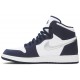 Jordan 1 Retro High co.JP GS 'Midnight Navy' 2020
 Bianco/Marina di mezzanotte/Argento metallizzato AJ 1 Scarpe 575441 141