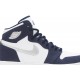 Jordan 1 Retro High co.JP GS 'Midnight Navy' 2020
 Bianco/Marina di mezzanotte/Argento metallizzato AJ 1 Scarpe 575441 141