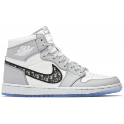 Dior x Jordan 1 High" Grigio lupo/Vela/Polvere di foto/Bianco AJ 1 ScarpeCN8607 002