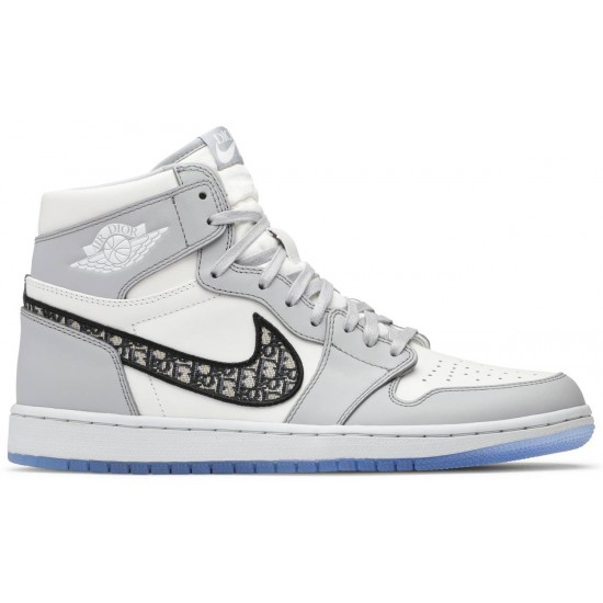 Dior x Jordan 1 High" Grigio lupo/Vela/Polvere di foto/Bianco AJ 1 ScarpeCN8607 002