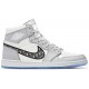 Dior x Jordan 1 High" Grigio lupo/Vela/Polvere di foto/Bianco AJ 1 ScarpeCN8607 002