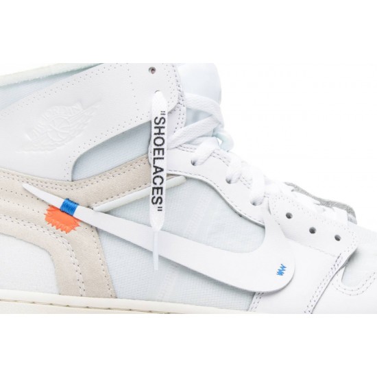 Off-White x Jordan 1 Retro High OG 'White' 2018
 Bianco/Bianco AJ 1 Scarpe AQ0818 100