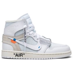 Off-White x Jordan 1 Retro High OG BG 'White' 2018
 Bianco/Bianco-Bianco AJ 1 Scarpe AQ8296 100