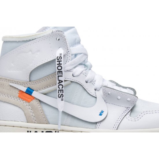 Off-White x Jordan 1 Retro High OG BG 'White' 2018
 Bianco/Bianco-Bianco AJ 1 Scarpe AQ8296 100