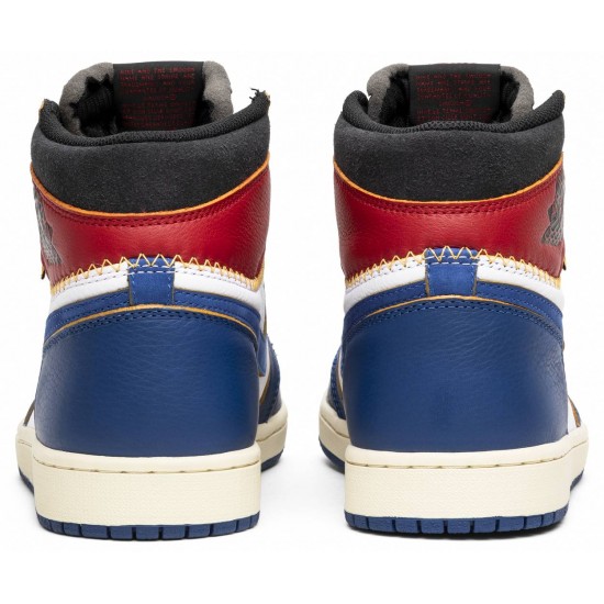 Union LA x Jordan 1 Retro High NRG 'Storm Blue'
 Bianco/Blu Tempesta/Rosso Varsity/Nero AJ 1 Scarpe BV1300 146