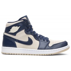 Donne Jordan 1 High 'Navy Cream'
 Midnight Navy/Crema Chiaro-Bianco AJ 1 Scarpe AQ9131 401