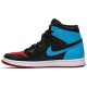 Donne Jordan 1 High OG 'UNC To Chicago' Nero/blu polvere scuro/rosso palestra AJ 1 ScarpeCD0461 046