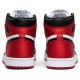 Donne Jordan 1 Retro High 'Satin Black Toe' Nero/Bianco-Rosso college AJ 1 ScarpeCD0461 016