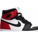 Donne Jordan 1 Retro High 'Satin Black Toe' Nero/Bianco-Rosso college AJ 1 ScarpeCD0461 016