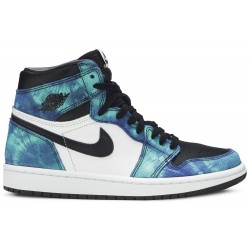 Donne Jordan 1 Retro High OG 'Tie-Dye'
 Bianco/Nero/Verde Aurora AJ 1 Scarpe CD0461 100